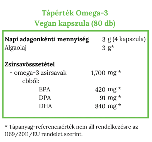 Omega-3 Vegan kapszula 3 db-os csomag - Image 2